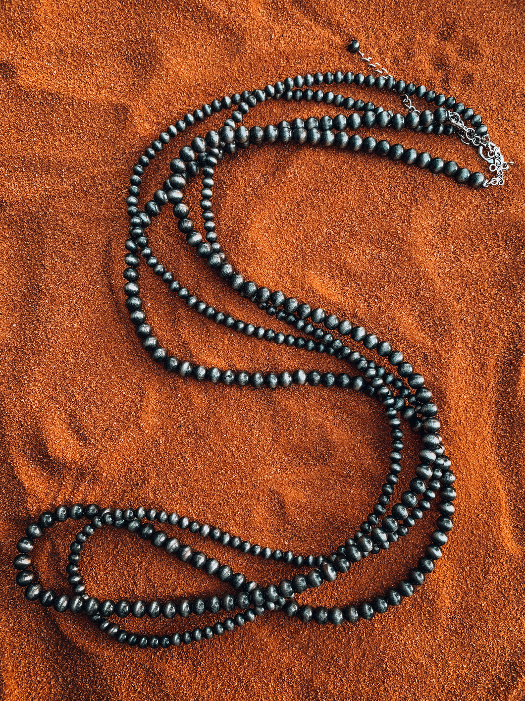 Long Boho Navajo Style Beaded Necklace