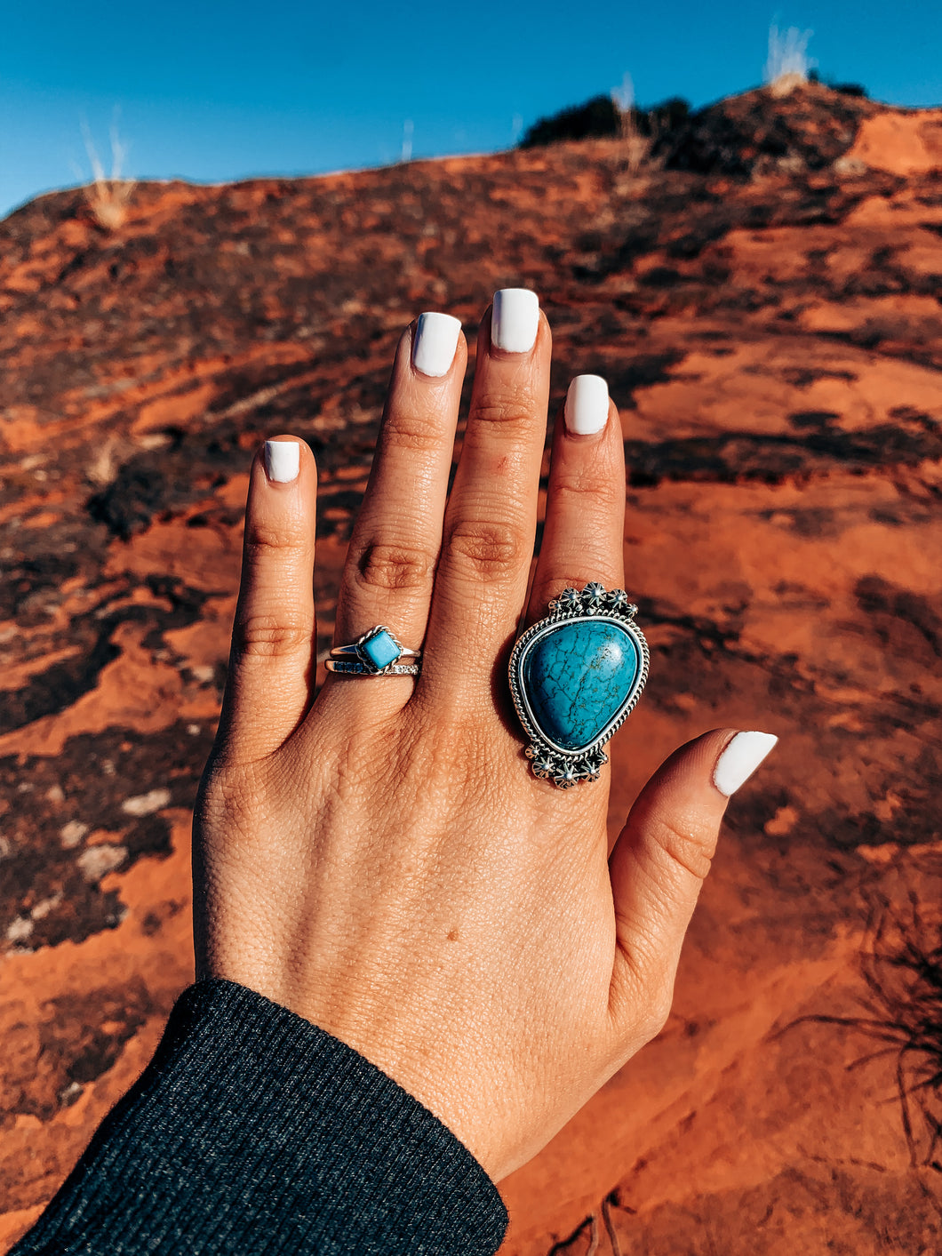 Faux Turquoise Statement Ring