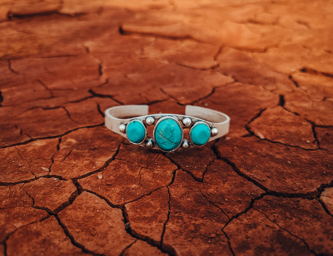 The Triple Turquoise Cuff